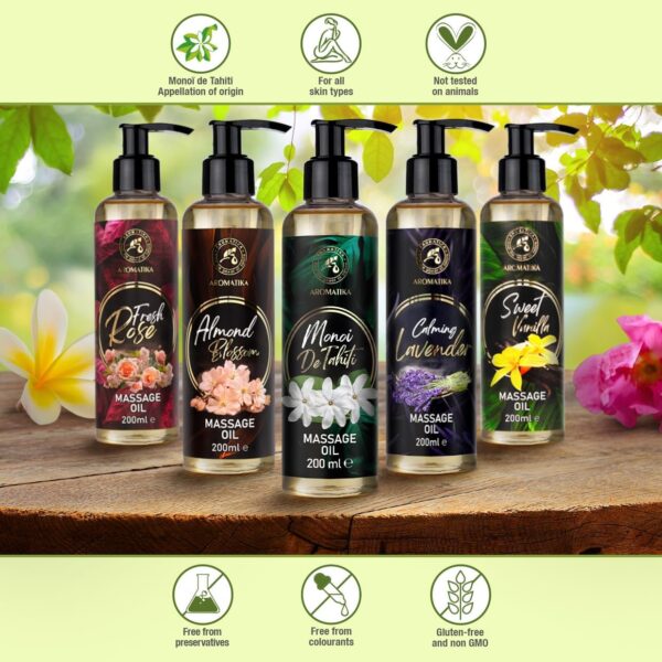 Aceite de Masaje Monoi de Tahiti 200ml - Aceite Corporal Relajante con Extracto de Gardenia Tahitensis - Semilla de Uva - Jojoba - Almendra - Melocotón y de Coco - Image 9