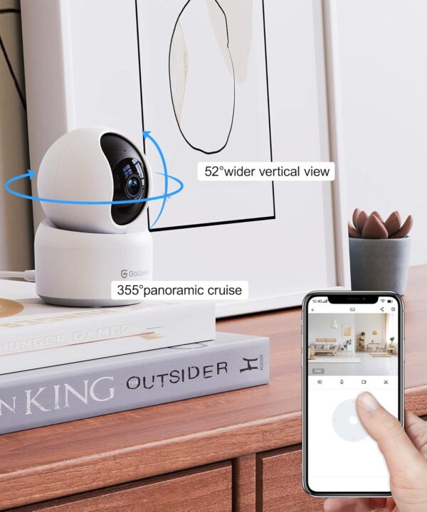 GALAYOU 2K Cámara Vigilancia WiFi Interior Camara Vigilancia Bebé IP con Vista de 360°, Detección de Movimiento, 24/7 Grabación en Tarjeta SD y Audio Bidireccional, Compatible con Alexa, G2 (2pack) - Image 5