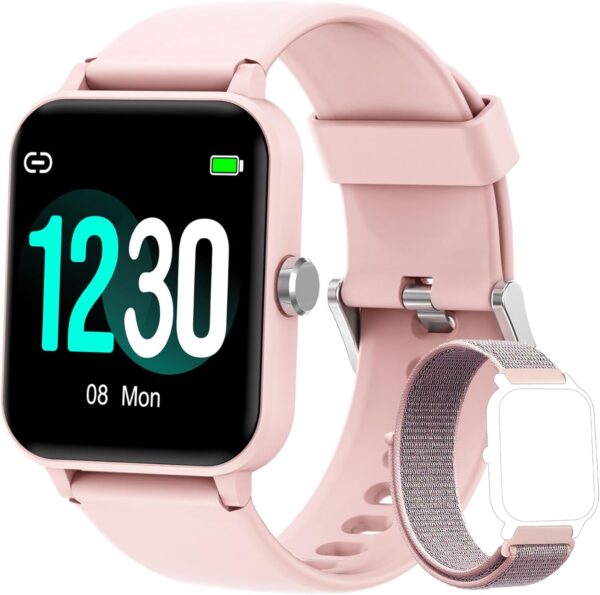 Blackview Smartwatch, Reloj Inteligente Mujer - Oxímetro de Pulso (SpO2) Sueño | Esfera de Reloj de DIY | Caloría Podómetro | 1,83" Pulsera Actividad para Android iOS (Versión Mejorada)