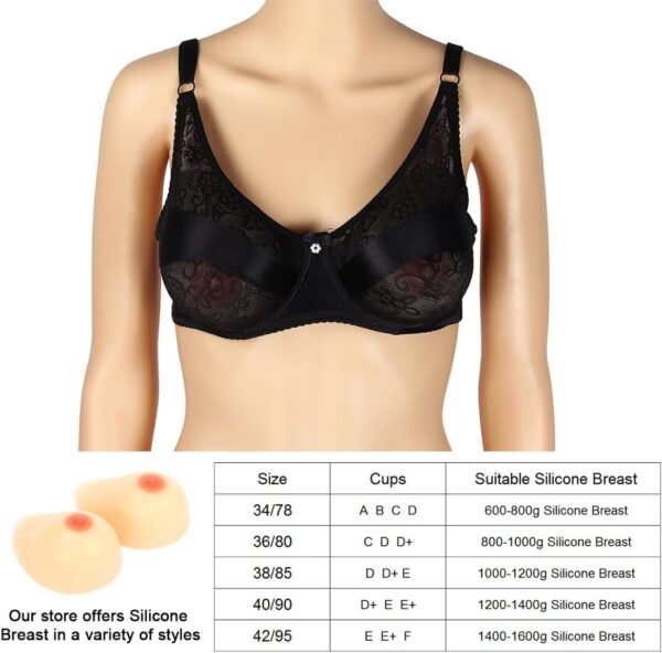 Kitchnexus Sujetador de mastectomía para Pechos postizos de Silicona - Image 2