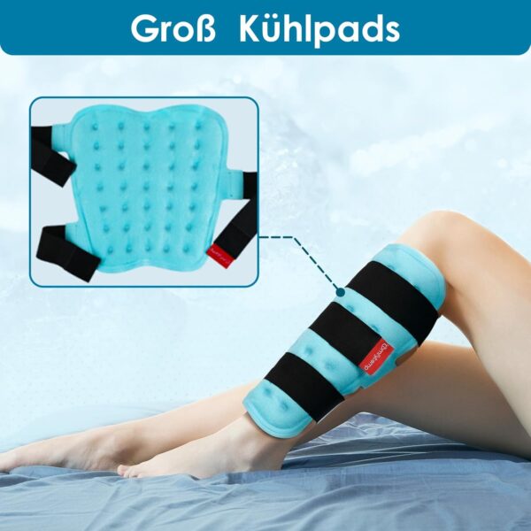 Comfytemp 2 Paquetes de Bolsas de Hielo Reutilizables para Pantorrillas, Rodillas, Piernas, Brazos, Hombros, Cuello y Codos para Aliviar el Dolor, Tendinitis 30 x 30cm - Image 6