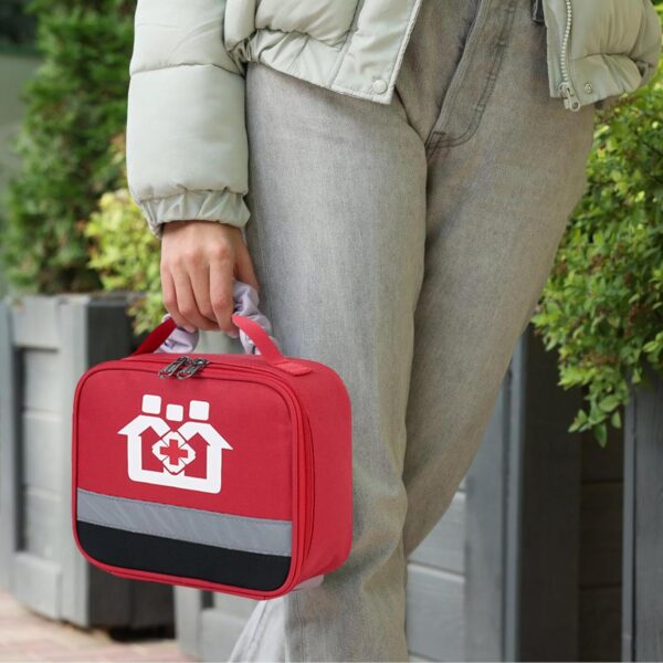 Bolsa de medicamentos, 2 piezas bolsa de medicamentos, bolsa de primeros auxilios impermeable, bolsa de emergencia médica de gran capacidad, bolsa de almacenamiento vacía para la escuela, viajes, - Image 7