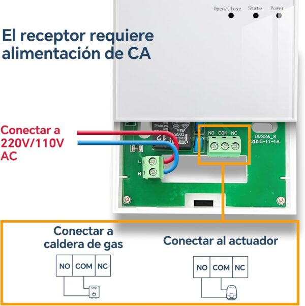 Termostato WiFi de caledera con Alexa,Control Vocal.Termostato programable Tuya,Control Remoto por App o la Pantalla de táctil.Termostato Portátil para Calefaccion de Gas/Agua 306RF - Image 7