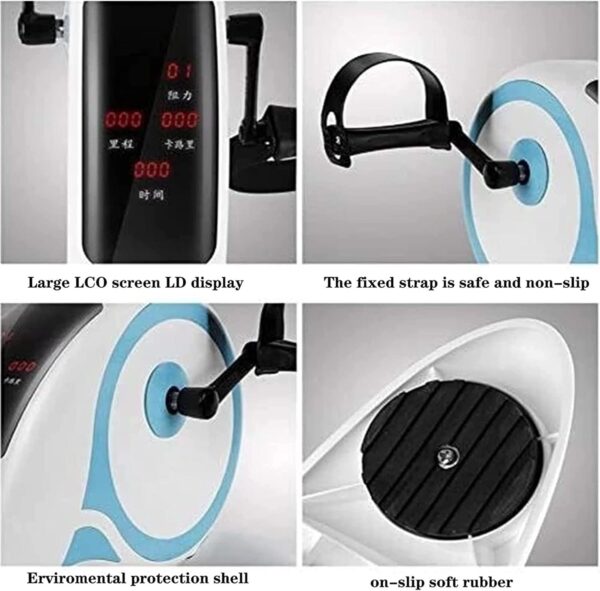 WPJQJWD Ejercitador Pedal Motorizado Piernas Y Brazos, Ejercitador De Pedal Eléctrico para Ancianos Mini Máquina Entrenador De Ciclismo para Equipo Entrenamiento De Piernas Y Brazos - Image 5