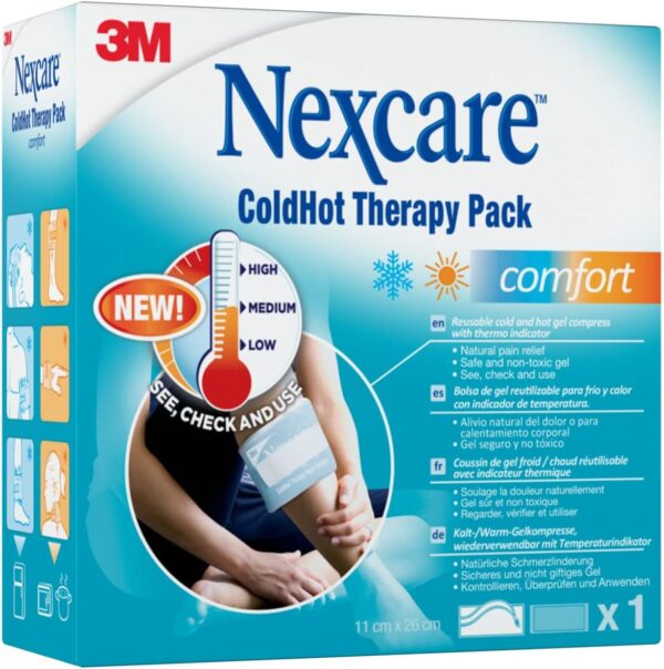 Nexcare ColdHot Therapy Pack Comfort, Caja de 1 Unidad (11cm x 26cm) Ayuda a Disminuir la Hinchazón, la Inflamación y el Dolor, Bolsa Reutilizable con Gel no Tóxico - Image 3