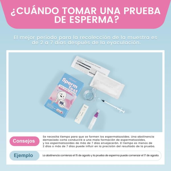 Accufast Test de Fertilidad Masculina | Prueba de Esperma - Prueba de Fertilidad Masculina en Casa | Indica Recuento de Espermatozoides Normal o Bajo | Resultado rápido privado preciso en casa - Image 4