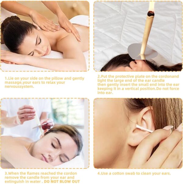 KAYEF Kit de 20 velas para eliminar la cera de los oídos, velas para limpiar los oídos, velas para limpiar los oídos, velas para limpiar los oídos, velas para limpiar los oídos con cera de abejas - Image 5