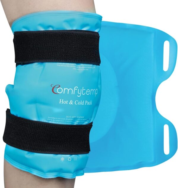 Comfytemp Bolsa de Hielo para Aliviar el Dolor de Rodilla, Terapia de Frío Caliente Reutilizable Gel Frio para Lesiones en La Rodilla, Hinchazón, Esguinces, Cirugía de Reemplazo de Rodilla