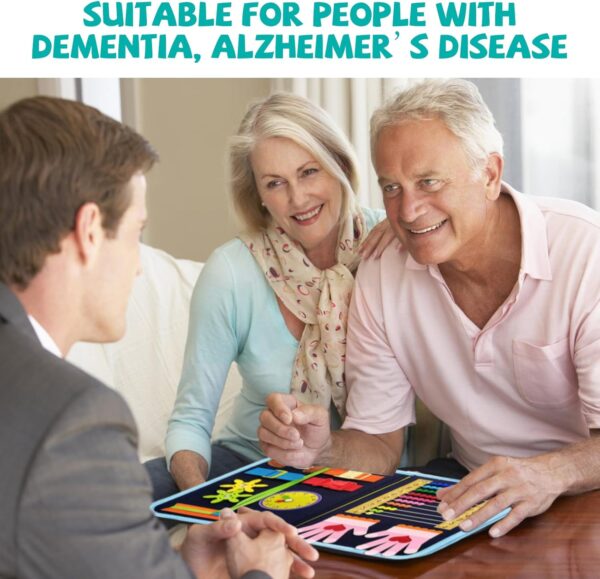 Manta Sensorial para Demencia, Actividades Reconfortantes y Relajantes para Demencia de Personas Mayores, Fidget Blanket, Ayuda para Alzheimer/Demencia/Asperger/Autismo y Ansiedad - Image 5