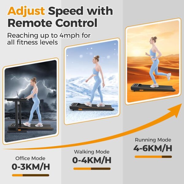 JFUTD Compacto y portátil Debajo del Escritorio/Uso doméstico Control Remoto y Pantalla LED Almohadilla for Caminar de 300 Libras de Capacidad Cinta de Correr 2 en 1 - Image 6
