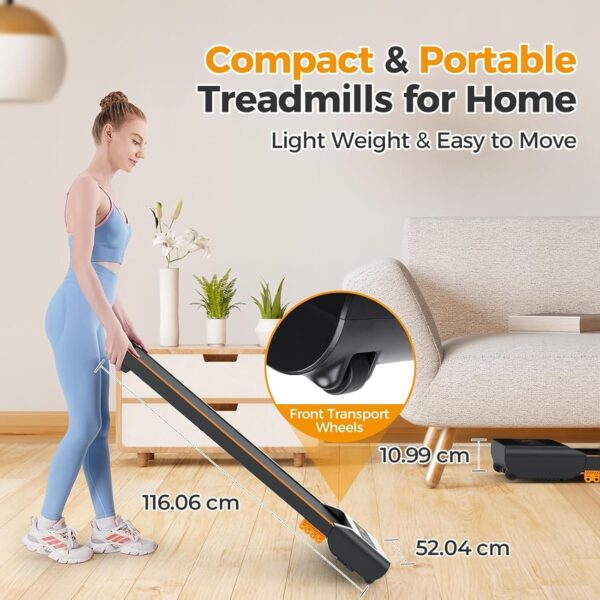 JFUTD Compacto y portátil Debajo del Escritorio/Uso doméstico Control Remoto y Pantalla LED Almohadilla for Caminar de 300 Libras de Capacidad Cinta de Correr 2 en 1 - Image 4