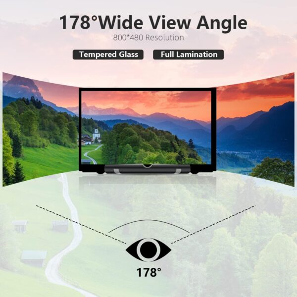 HAMTYSAN 7 Pulgadas Pantalla Monitor Portátil Externa 800x480 IPS Pequeño HDMI para Raspberry Pi 400/4/3/2/Zero/B/B+ Jetson Nano Win11/10/8/7 (No táctil) - Image 7