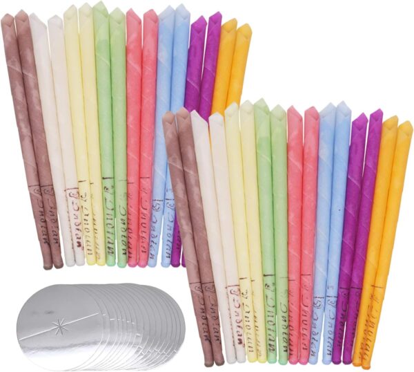 32 velas de oreja, conos de vela de cera de abejas - kit de vela de oreja para eliminar la cera de oreja con cera de abejas orgánica natural (32) - Image 7
