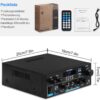 Amplificador HiFi, AK55 Bluetooth 5.0 Receptor Amplificador Audio Estéreo 2-Canales 70W×2 MAX.600W Amplificador de Potencia Digital Home Cinema Amplificador de Sonido 12V 220V para Casa o Coche - Image 7