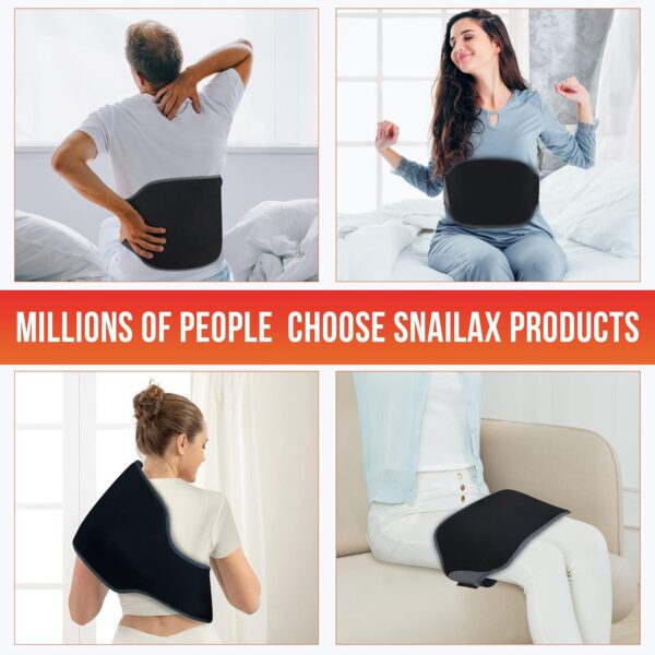 Snailax Cinturón calefactor para espalda cuello abdomen, cinturón calefactor eléctrico con masaje por vibración, cinturón calefactor portátil con desconexión automática, regalos para mujeres, hombres - Image 7