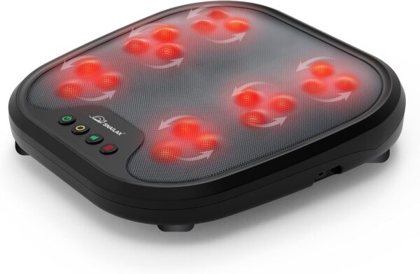 Snailax masajeador de pies Shiatsu con Calor, Nudos de Masaje Flexibles para Todos los tamaños de pies, analgésico eléctrico