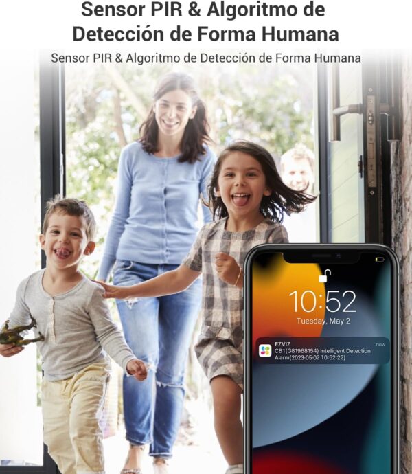 EZVIZ Camara Vigilancia WiFi Interior con Bateria de 40 Dias 1080P Camara IP de Seguridad, Deteccion de Persona Humana, Audio Bidireccional, Soporta Tarjeta hasta 512GB,Compatible con Alexa,CB1 - Image 8