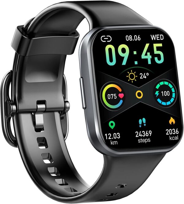 Reloj Inteligente Hombre Mujer, Nueva Smartwatch con Pulsómetro, 1.69" Smartwatch Hombre con Monitor de Sueño, Podómetro, 25 Modos Deportes, Impermeable IP68 Pulsera Actividad para Android iOS 2024