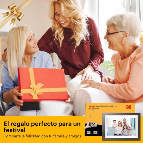 KODAK Marco de Fotos Digital WiFi 10.1 Pulgadas, Memoria Incorporada 32GB, Pantalla Táctil para HD 1280x800 IPS, Soporte Multilingüe, Rotación Automática, Compartir Instantáneamente Fotos y Videos - Image 7