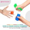 Juego de 5 masillas terapéuticas compresibles no tóxicas antiestrés de primera calidad para ejercitar las manos, 5 niveles de fuerza para adultos y niños, botes de 57 g codificados por colores - Image 5