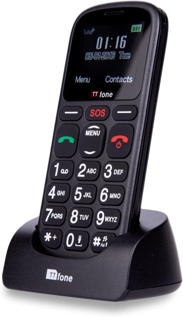 TTfone TT100 Comet - Móvil Libre (USB, Banda Dual, Botones Grandes), Olor Negro - Image 5