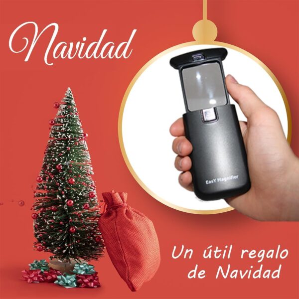 EasY Magnifier Lupa de Bolsillo con Luz LED 3X movil; Lupas pequeña Lectura de Gran Aumento Profesional; Lupa de Mano Niños iluminada para Leer; Regalos para Personas Mayores e Infantil - Image 2