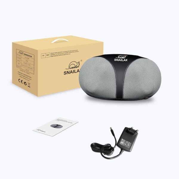 Snailax Almohada de masaje Shiatsu - Masajeador de cuello y espalda con calor, Masajeador de almohada eléctrico para hombros, cervicales, regalos para mujeres/hombres/mamá/papá - Image 8