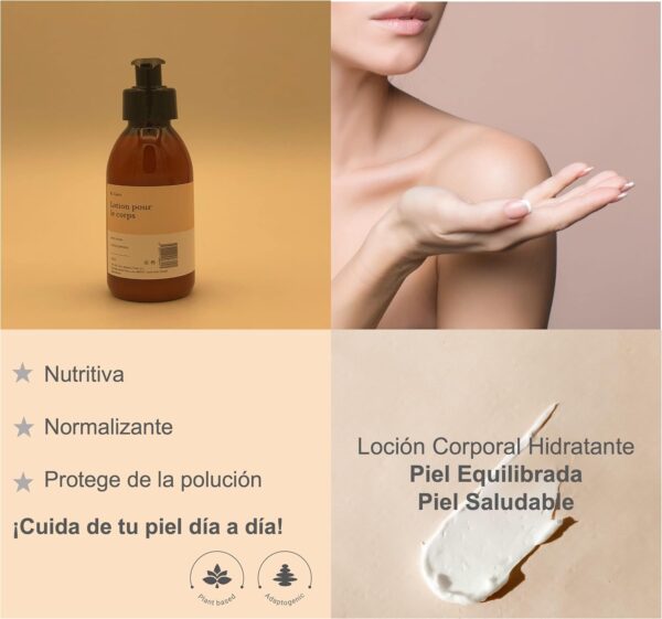 Loción, crema hidratante corporal textura ligera con extracto de Jiaogulan y Aceite de Girasol. Con ingredientes y aceites naturales antioxidantes. (1) - Image 4