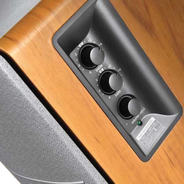 Edifier R1280DB Altavoces de Estante con Bluetooth - Entrada óptica - Monitores de Estudio Inalámbricos - Altavoz de Campo Cercano de 4 pulgadas - 42w RMS - Grano de madera - Image 3