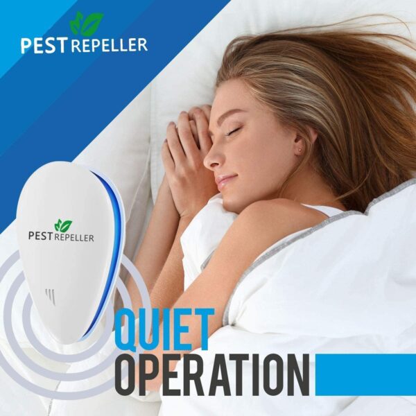 Repelente Ultrasónico de Plagas,Moscas,Mosquitos,Ratones,Arañas,100% Inofensivo para Mascotas y Humanos (4 Paquetes),Electrónico Repelente Mosquitos Insectos para Interiores Anti Cucarachas - Image 4