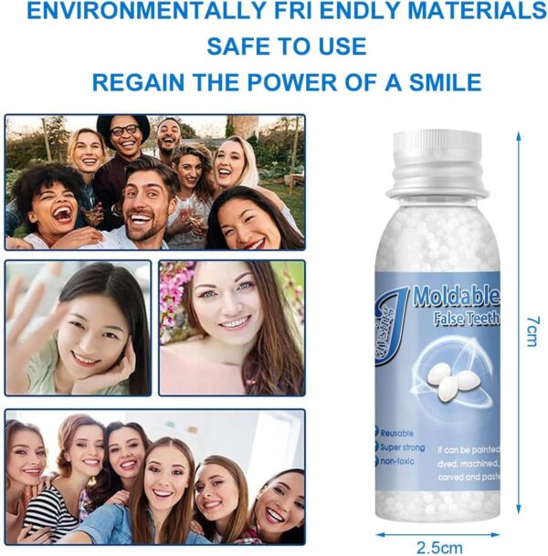 Kit de Dientes,Dientes de Carillas Cosméticas, Dentaduras Postizas Instantáneas,Dentaduras Temporales,Carillas Dentales, Carillas Falsa, Postizos de Superior E Inferior Dientes,Cepillos Interdentales - Image 5