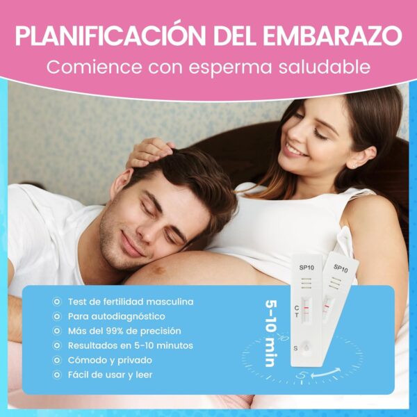 Accufast Test de Fertilidad Masculina | Prueba de Esperma - Prueba de Fertilidad Masculina en Casa | Indica Recuento de Espermatozoides Normal o Bajo | Resultado rápido privado preciso en casa - Image 5