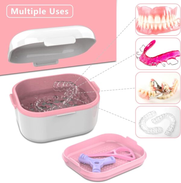 BVN Limpieza Caja Ferula Dental: Caja de Baño Funda Aparato Dental, Caja de Dentaduras Postizas, Caja Ortodoncia, Retenedor Dental, Caja de Retención - Image 4