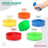 Juego de 5 masillas terapéuticas compresibles no tóxicas antiestrés de primera calidad para ejercitar las manos, 5 niveles de fuerza para adultos y niños, botes de 57 g codificados por colores - Image 2