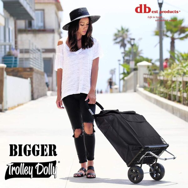 dbest products Bigger Carrito Dolly, Negro de Compras Plegable Carro de comestibles - Image 6