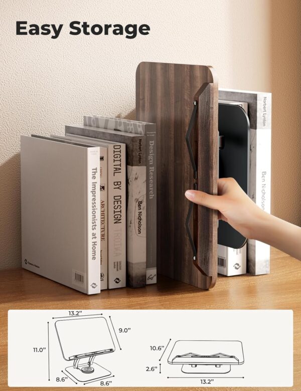 Tounee Soporte de Libro para Lectura con base giratoria de 360°, Elige para los lectores-Gris - Image 6