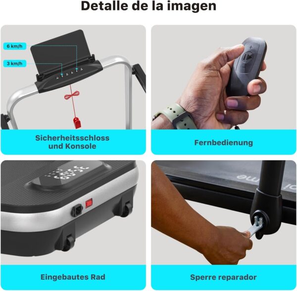 Mobvoi Home Treadmill SE Cinta de Correr Plegable 3 en 1 2.5 HP Compact Portable Under Desk Running Walking Machine con Control Remoto Pantalla LED para el hogar y la Oficina 120KG 12 KM/H - Image 7