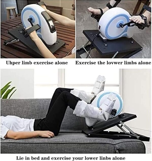 WPJQJWD Ejercitador Pedal Motorizado Piernas Y Brazos, Ejercitador De Pedal Eléctrico para Ancianos Mini Máquina Entrenador De Ciclismo para Equipo Entrenamiento De Piernas Y Brazos - Image 6