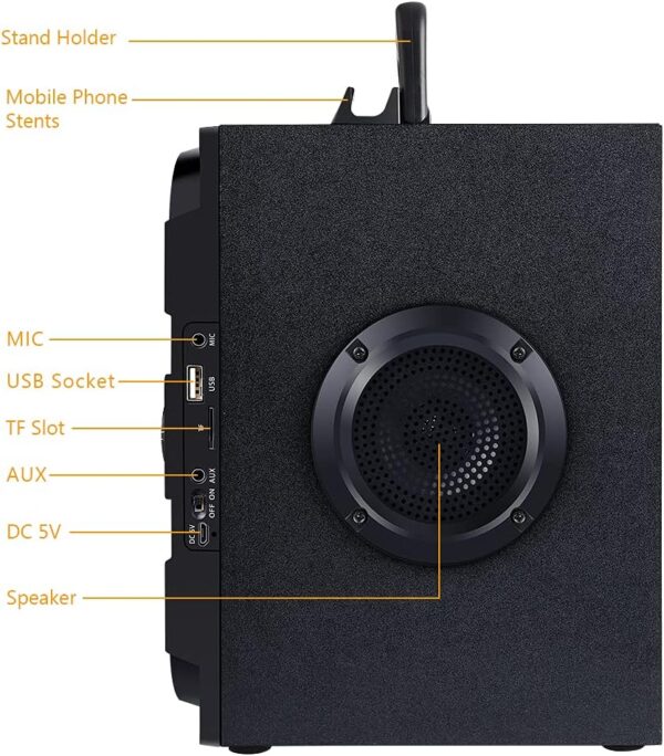 SUPNIU Altavoz Bluetooth,40W Altavoz Portatil Potente, Altavoz Inalámbrico,Altavoces Portátil Potente,Apoya Micro SD AUX para Fiesta Viajes Exterior Exterior para Regalos de Fiesta en casa - Image 7
