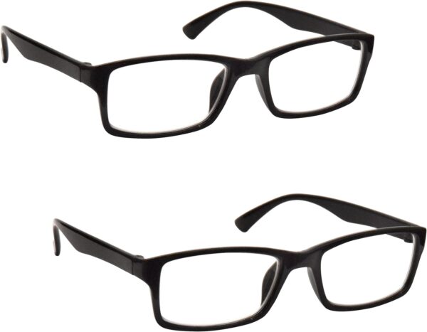 OPULIZE La Compañía Gafas De Lectura Negro Lectores Valor Pack 2 Hombres Mujeres UVR2092BK +1,50