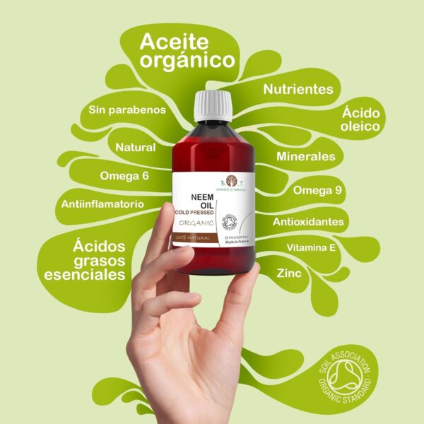 Aceite de Neem Orgánico - + 300 Control de Plagas - Huerto Saludable, Agricultura Ecológica - Anti Pulgones, Cochinillas, Repelente Mosquitos - Cuidado de Piel, Cabello y Mascotas 250 ML - Image 4