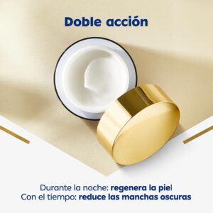 NIVEA Crema de Noche Reparadora Cellular Luminous 630 (1 x 50 ml), crema regeneradora con ácido hialurónico, crema antimanchas facial para rostro, cuello y escote