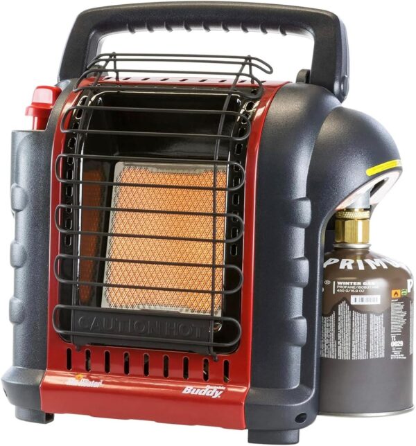Mr Heater Calefactor de Gas Portátil MH9BDF - Calefacción de Gas con Bombona de Gas - Calentador de Gas para Camping - Espacios de Hasta 26M2 - Apto para Cartuchos de Propano 31 y Butano/Propano