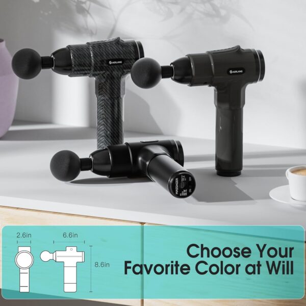 AERLANG Pistola de Masaje Muscular, Pistola Masajeadora Muscular Eléctrica Masajeador de Músculos de,Seis Cabezales Ajustables Diferentes Para,Opción de 20 Velocidades-Regalos para mujeres y hombres - Image 5