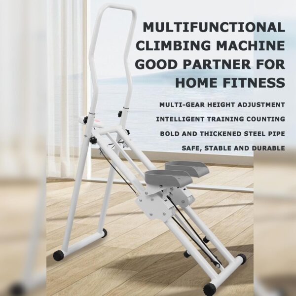 Escalador de Escaleras, Máquina Plegable de Pasos, Equipo de Escalada en Casa con Pantalla Lcd y Manillar Para Piernas, Altura Ajustable Para Todo el Cuerpo, Cardio, Gimnasio, Fitness, Práctica de Mon - Image 2