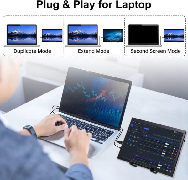 HAMTYSAN 10.1 Pulgadas Raspberry Pi Pantalla Táctil 1024x600, Pequeño Monitor HDMI Portátil con Soporte, Pantalla IPS para Raspberry Pi 400/4/3/2/Zero/B/B+ Jetson Nano Win11/10/8/7 - Image 3