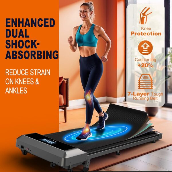 MettleMatic Cinta de Correr Plegable - Inclinación del 6.5%,Walking Pad con Motor de 2,25 CV, Control Remoto,Compatible con la aplicación,100% Premontado,Garantía de 2 Años - Image 4