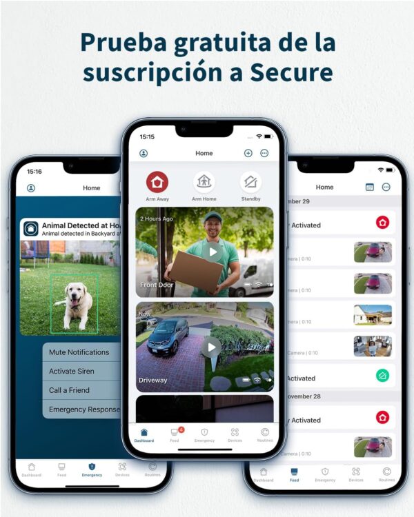 Arlo Essential 2 Camara Vigilancia WiFi Exterior HD, Camara Vigilancia WiFi Interior, Sensor de Movimiento, Alarmas Para Casa, Visión Nocturna En Color, Prueba Arlo Secure Incluida, 4 Cámaras, Blancas - Image 3