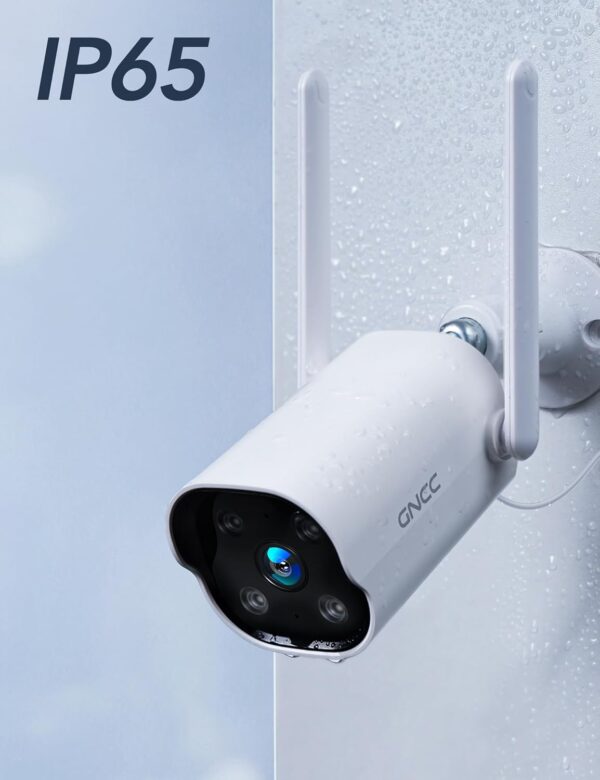 GNCC Camara Vigilancia WiFi Exterior 2K Camaras Vigilancia Domicilio WiFi con Visión Nocturna, Alarma Detección Movimiento, Grabación 24/7, Audio Bidireccional, IP65 Resistente al Agua, 2.4G, GT1Pro - Image 8