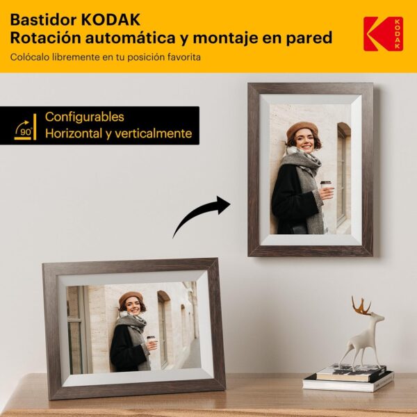 KODAK Marco de Fotos Digital WiFi 10.1 Pulgadas, Memoria Incorporada 32GB, Pantalla Táctil para HD 1280x800 IPS, Soporte Multilingüe, Rotación Automática, Compartir Instantáneamente Fotos y Videos - Image 5